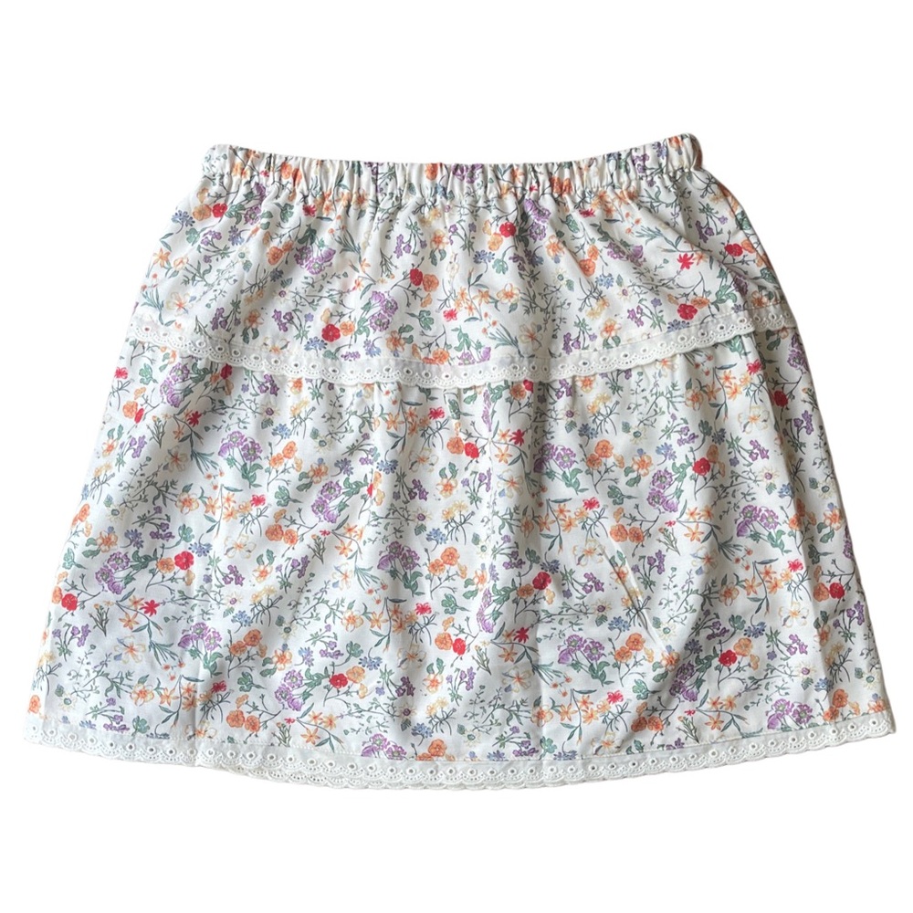 RIHOAS Floral Elastic Waist Ruched Mini Skirt - Picture 3 of 6